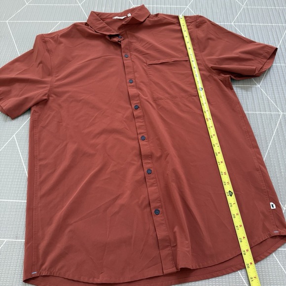 Cotopaxi Men's Short Sleeve Button Down Size XXL Orange Performance Stretch - Picture 7 of 7